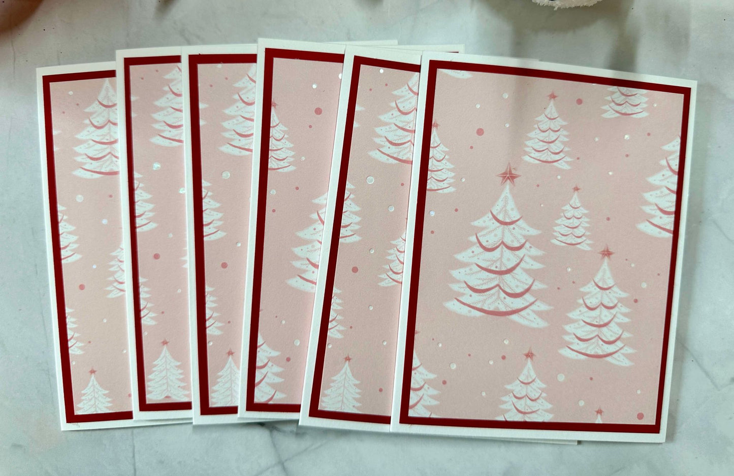 Holiday White Christmas Tree Notecards