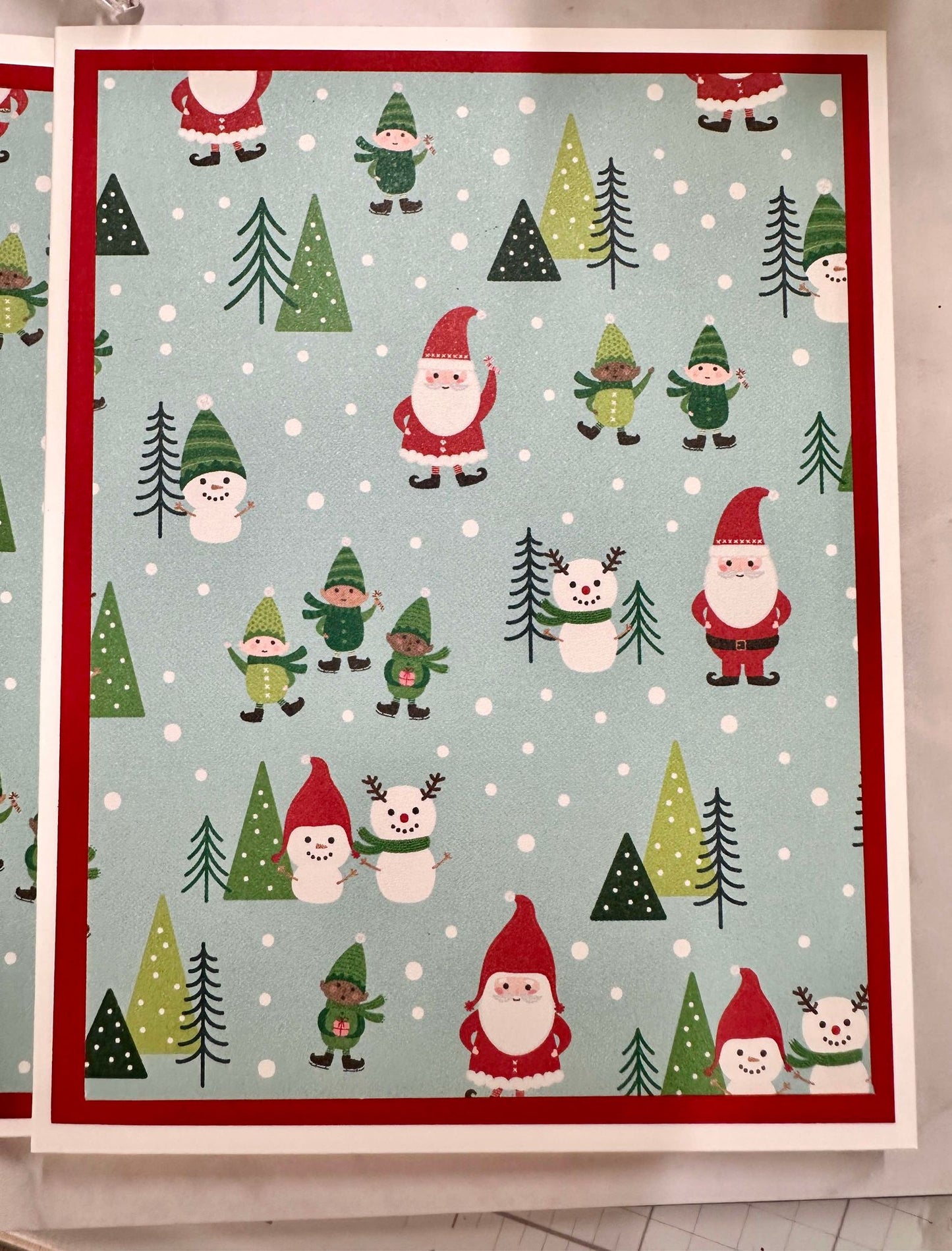 Holiday Gnomes and Snowman Blank Notecards