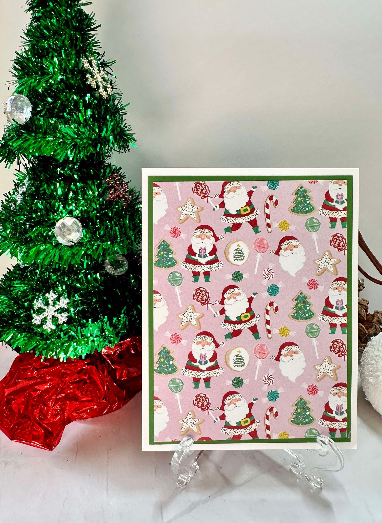 Cute Santa w/Candy Blank Notecards