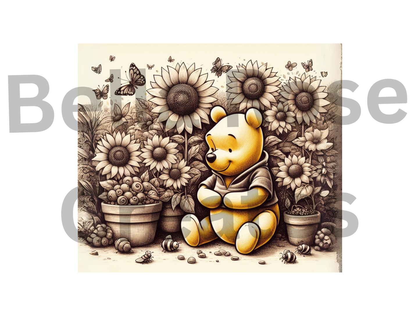 Cute Yellow Bear & Brown background 20oz Tumbler