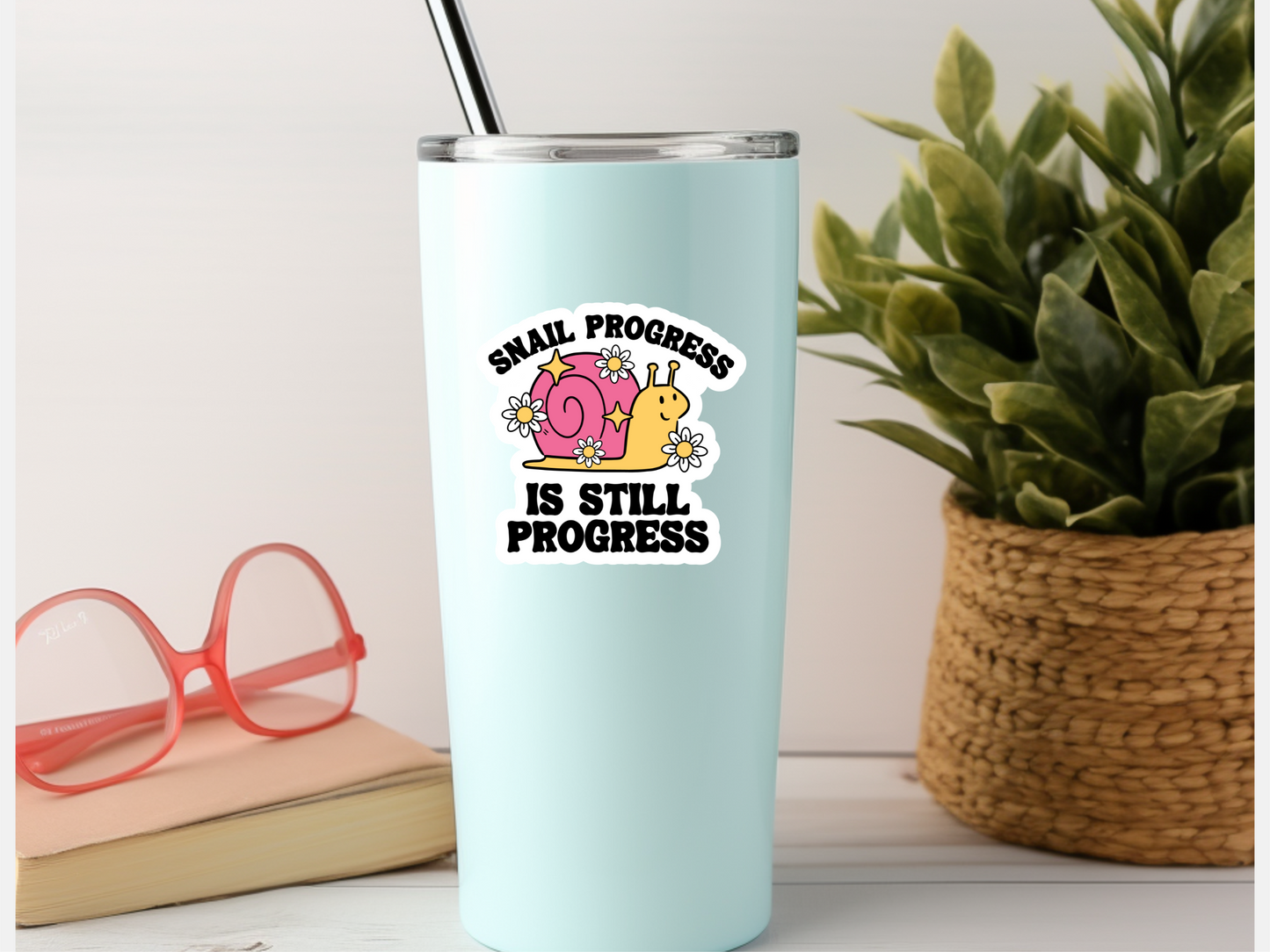 Snail Progress Is Still Progress Sticker