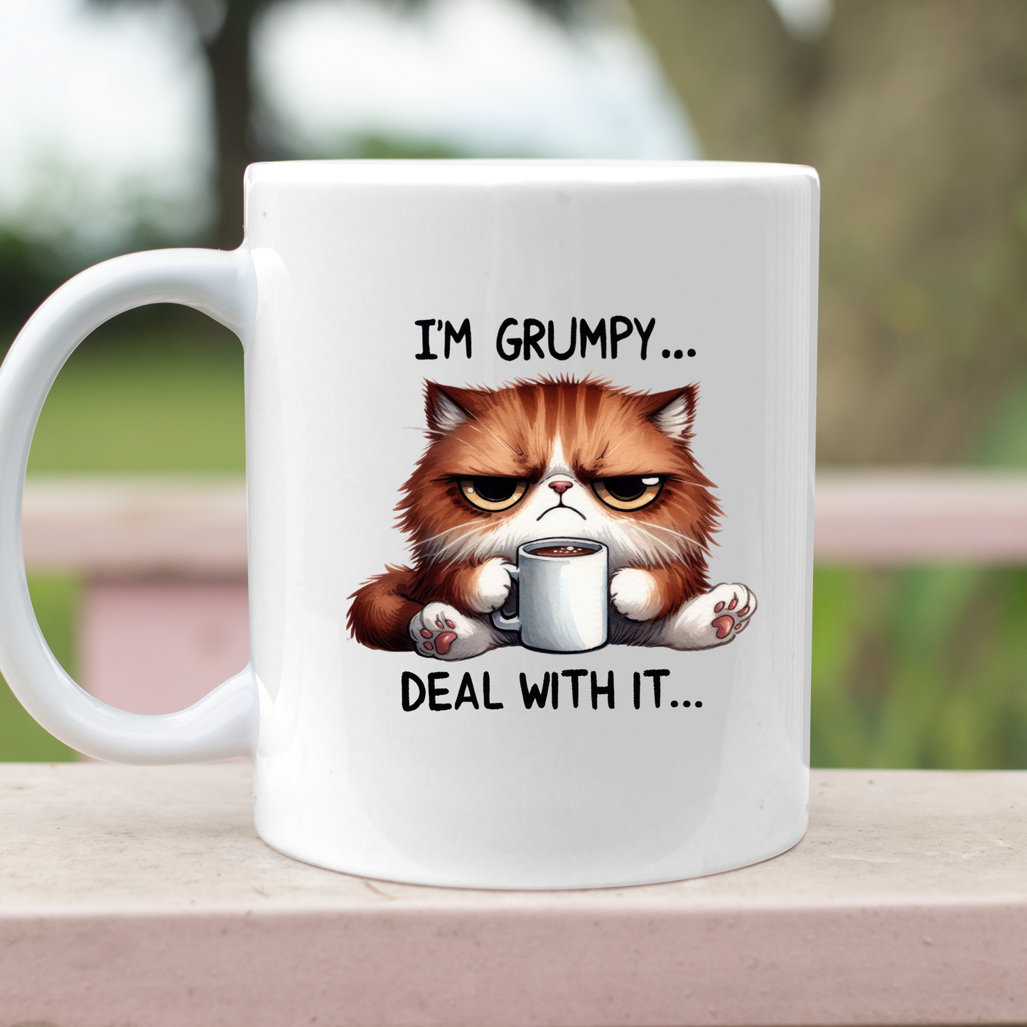 I'm Grumpy Deal With It Cat 11oz Mug