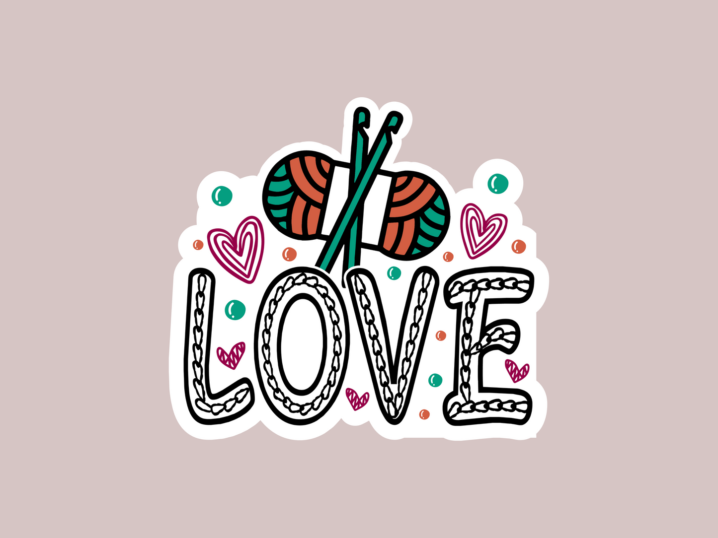 Love Crocheting Sticker