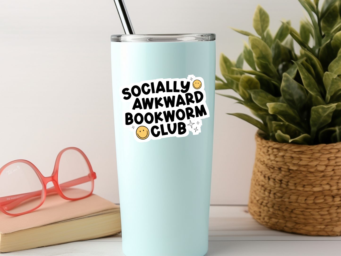 Socially Awkward Bookworm Club Sticker