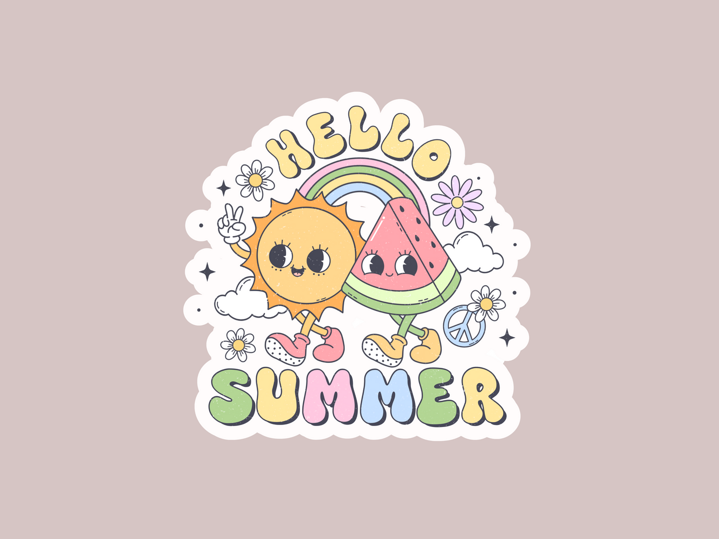 Hello Summer Sticker