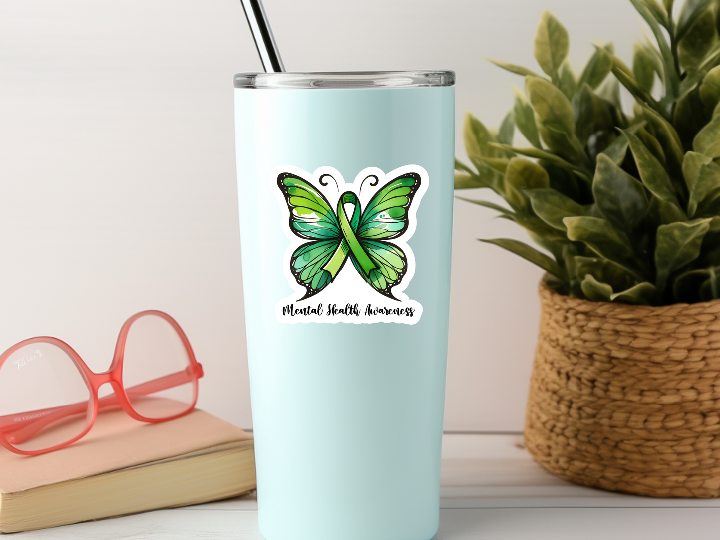 Mental Health Awareness Butterfly Sticker