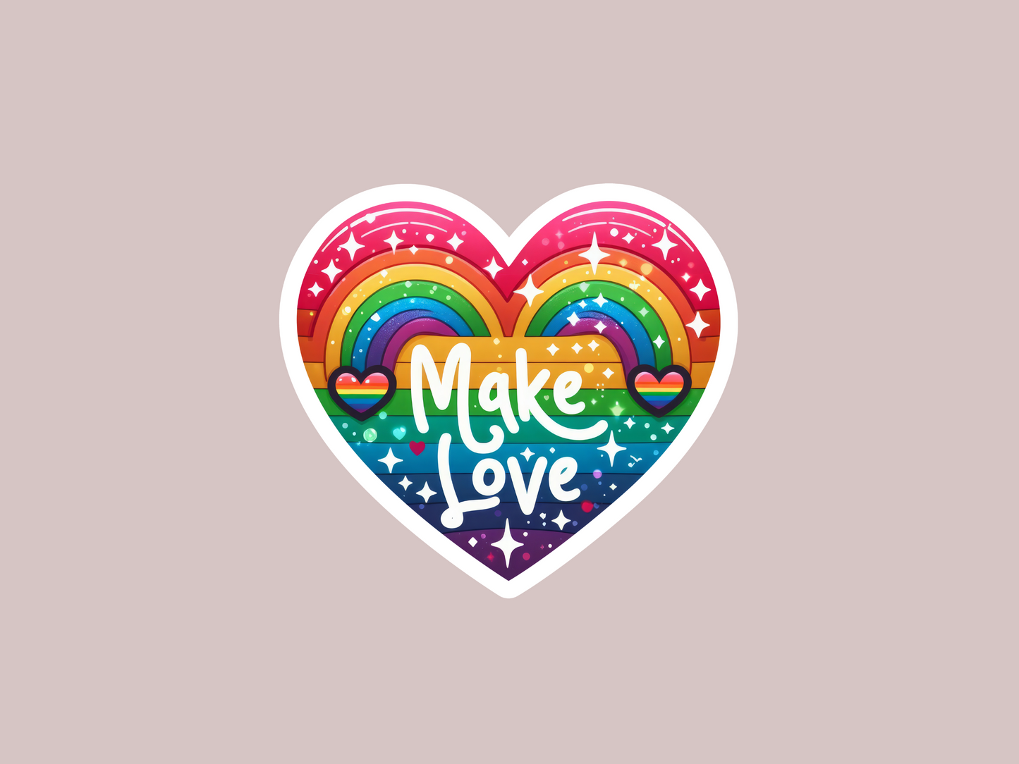 Rainbow Make Love Sticker