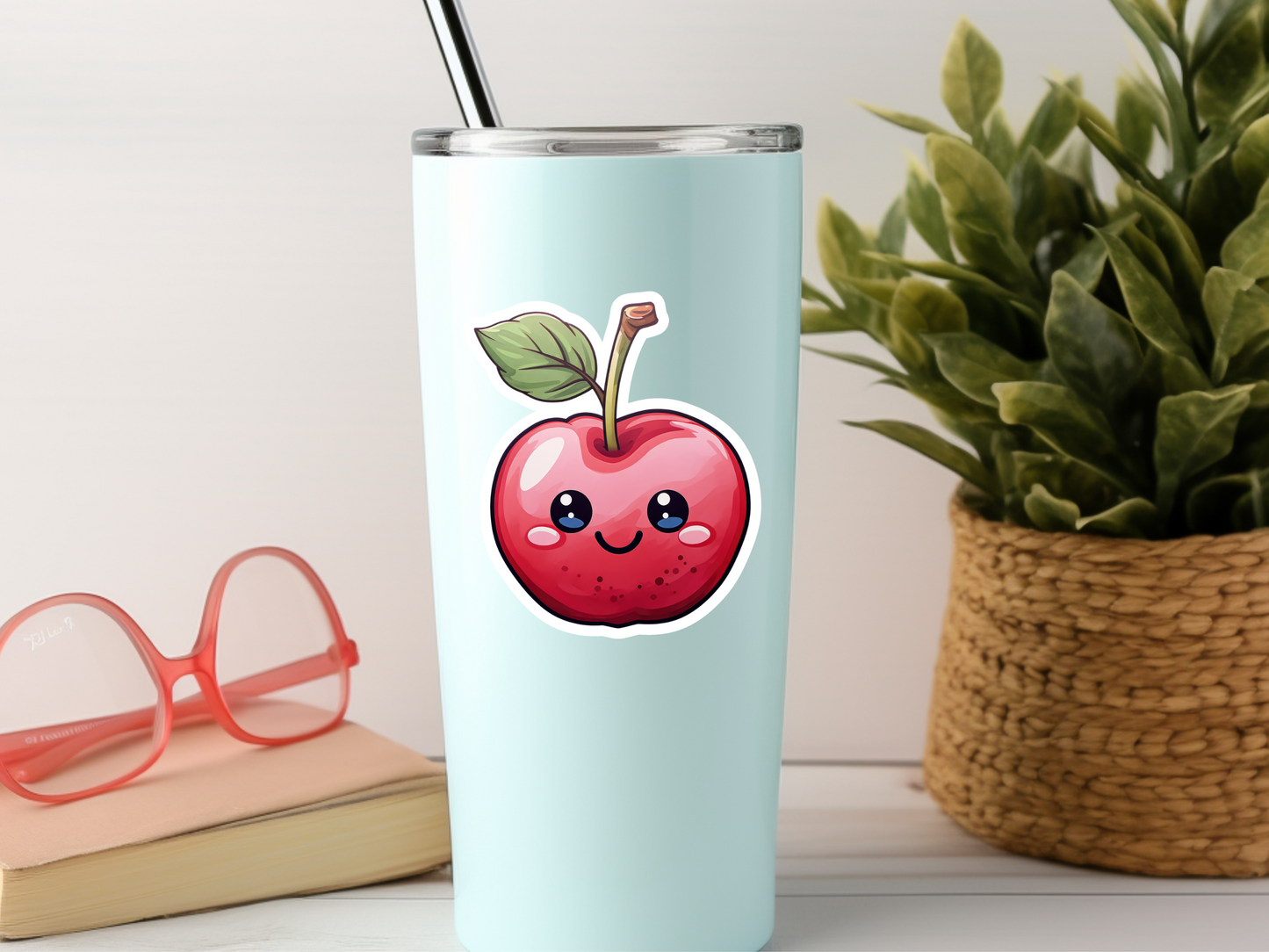 Watercolor Apple Sticker