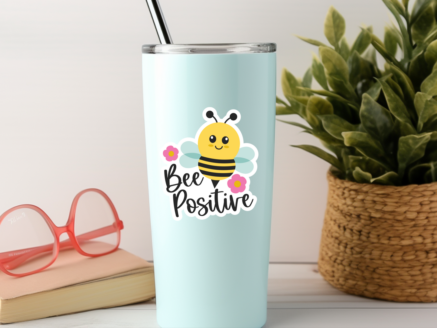 Bee Positive Sticker