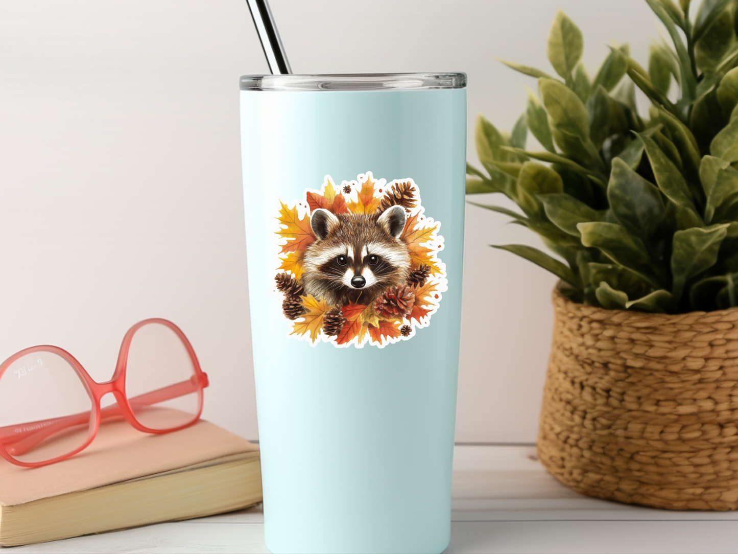 Fall Raccoon Sticker