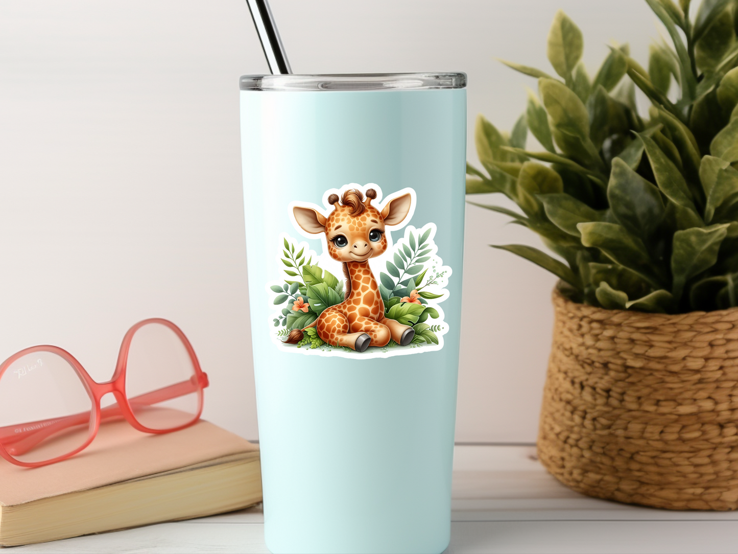 Cute Giraffe In Jungle Sticker