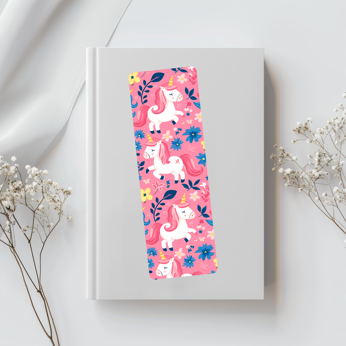 Kids Cute Pink Unicorn Bookmark