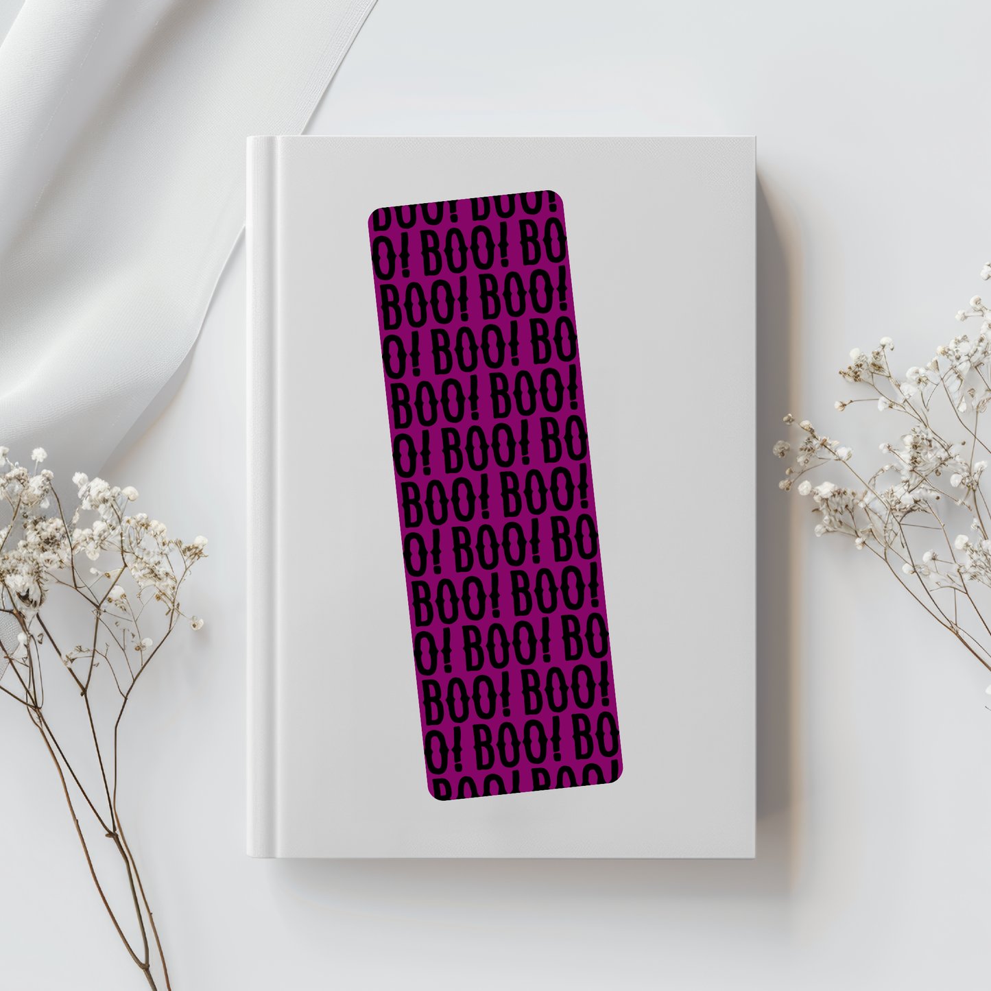 Purple Boo Halloween Bookmark