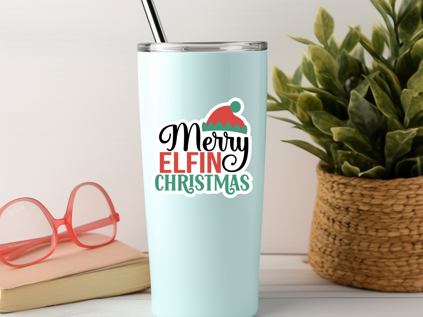 Merry Elfin Christmas Sticker