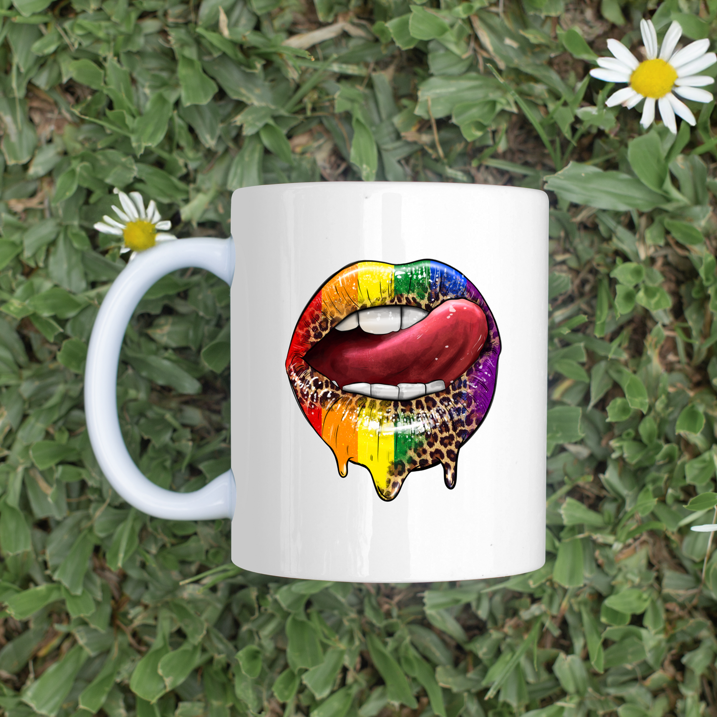 Rainbow Lips & Tongue 11oz Mug