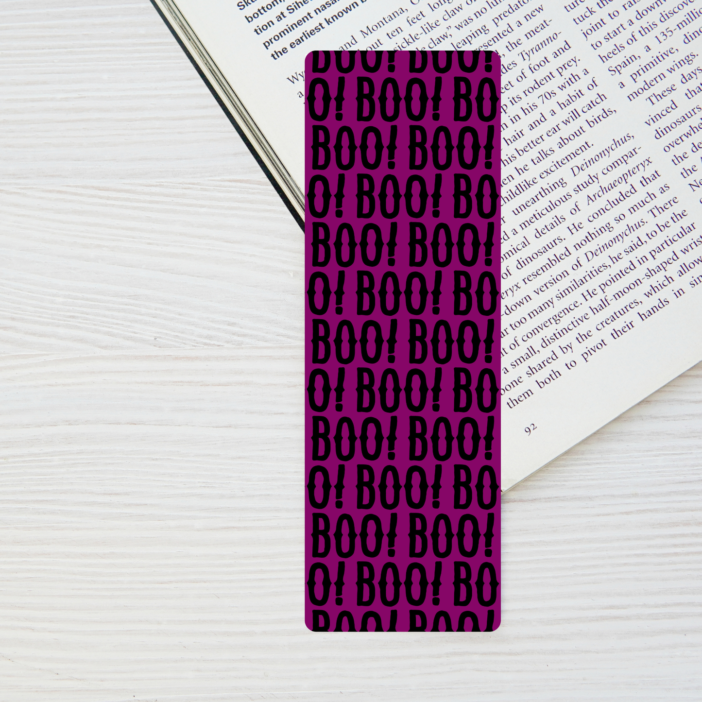 Purple Boo Halloween Bookmark