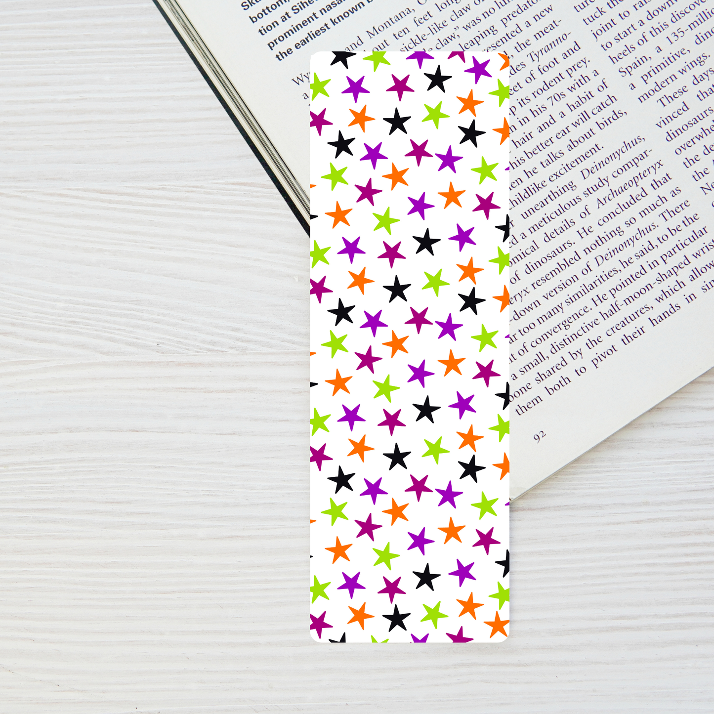 Halloween Stars White Bookmark