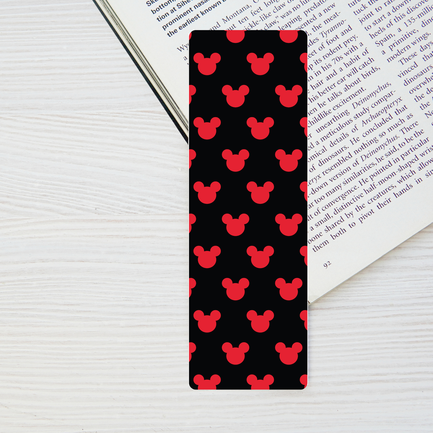 Red Mickey Head Bookmark