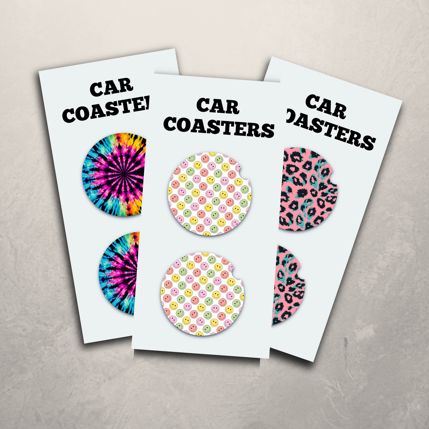 Car Coasters (Patterned)