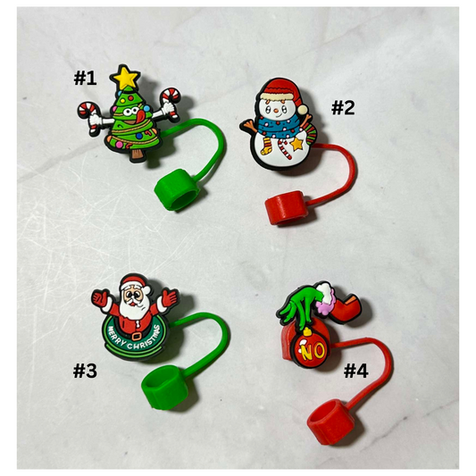 Christmas Straw Toppers (Larger)