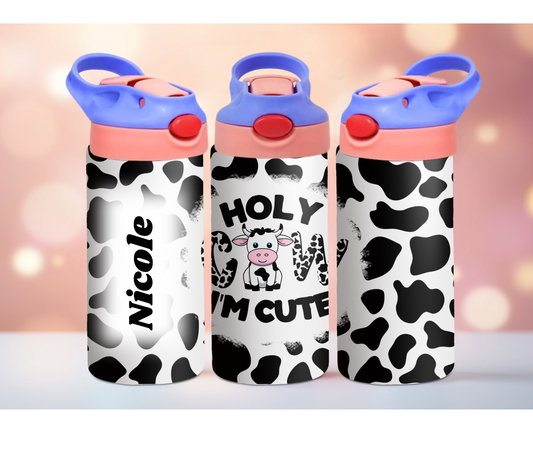 Holy Cow Im Cute Black 12oz Kids Tumbler