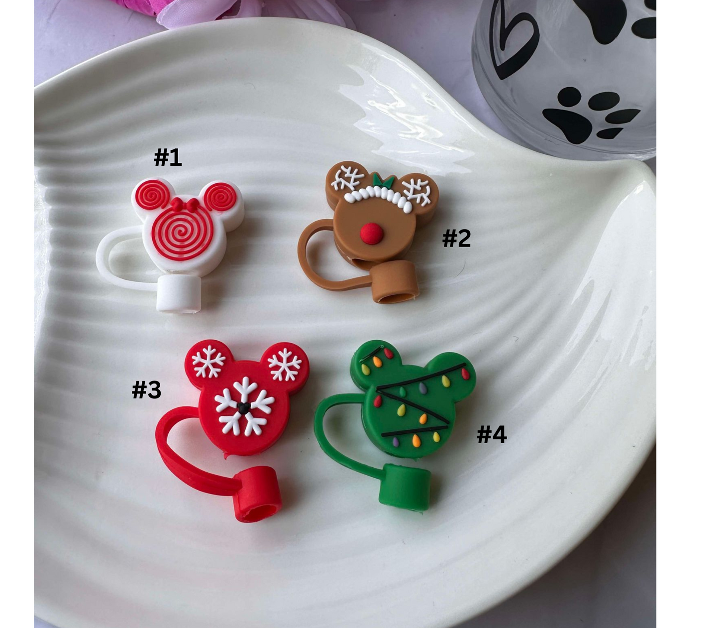 Christmas Character Straw Topper 6-8mm